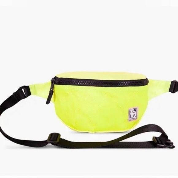 Lola Fluorescent Yellow Moonbeam Bum Bag NWT - Picture 1 of 11